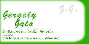 gergely galo business card